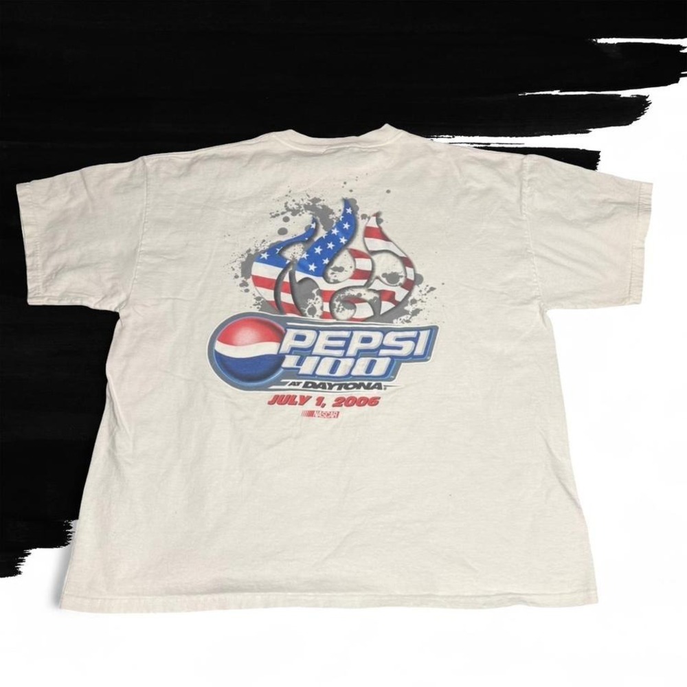Pepsi 400 Daytona Shirt XL White NASCAR Race July 2006 Double Sided Graphic